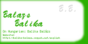 balazs balika business card