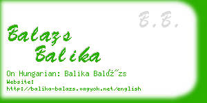 balazs balika business card